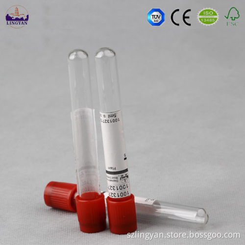 plain tube for blood collection testing